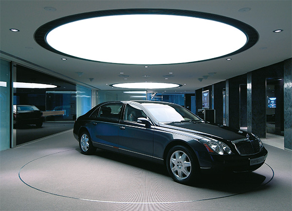 Barrisol ceiling car showroom