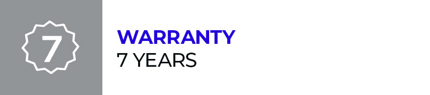 7 year warranty icon